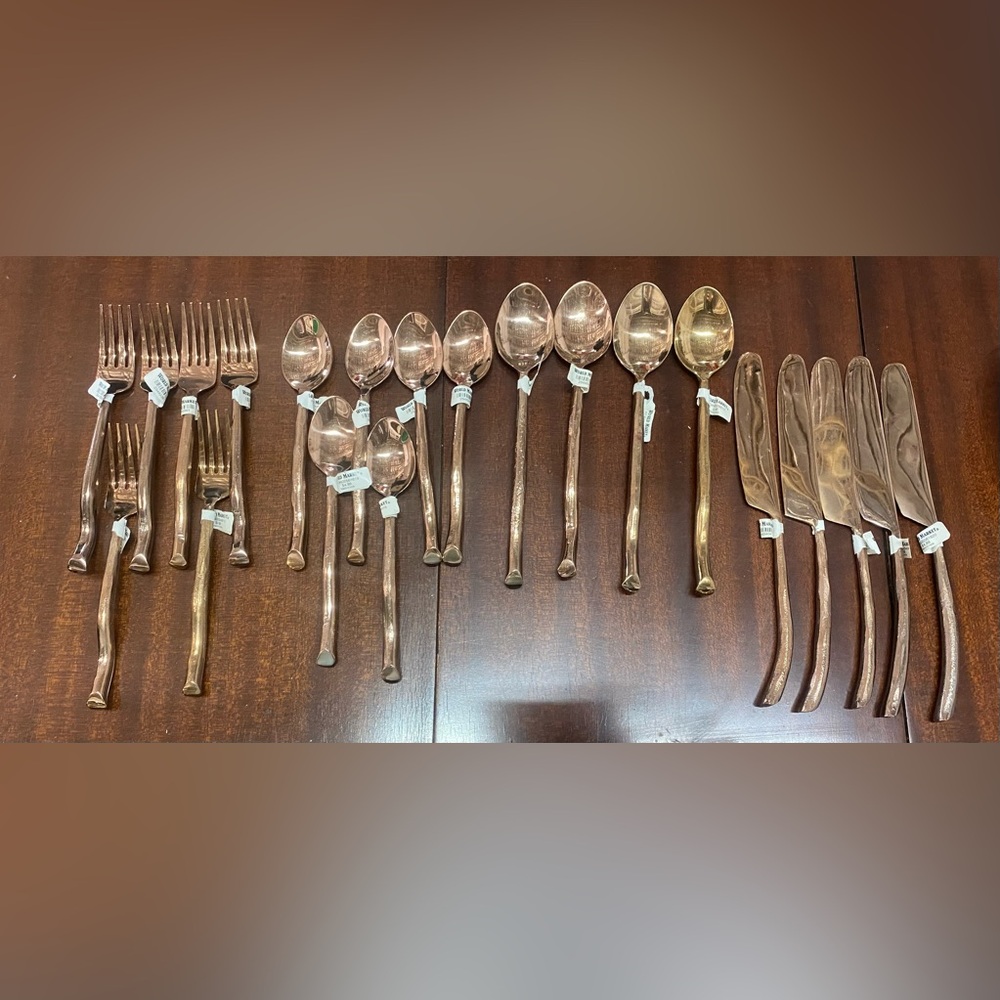 Bronze six serving silverware